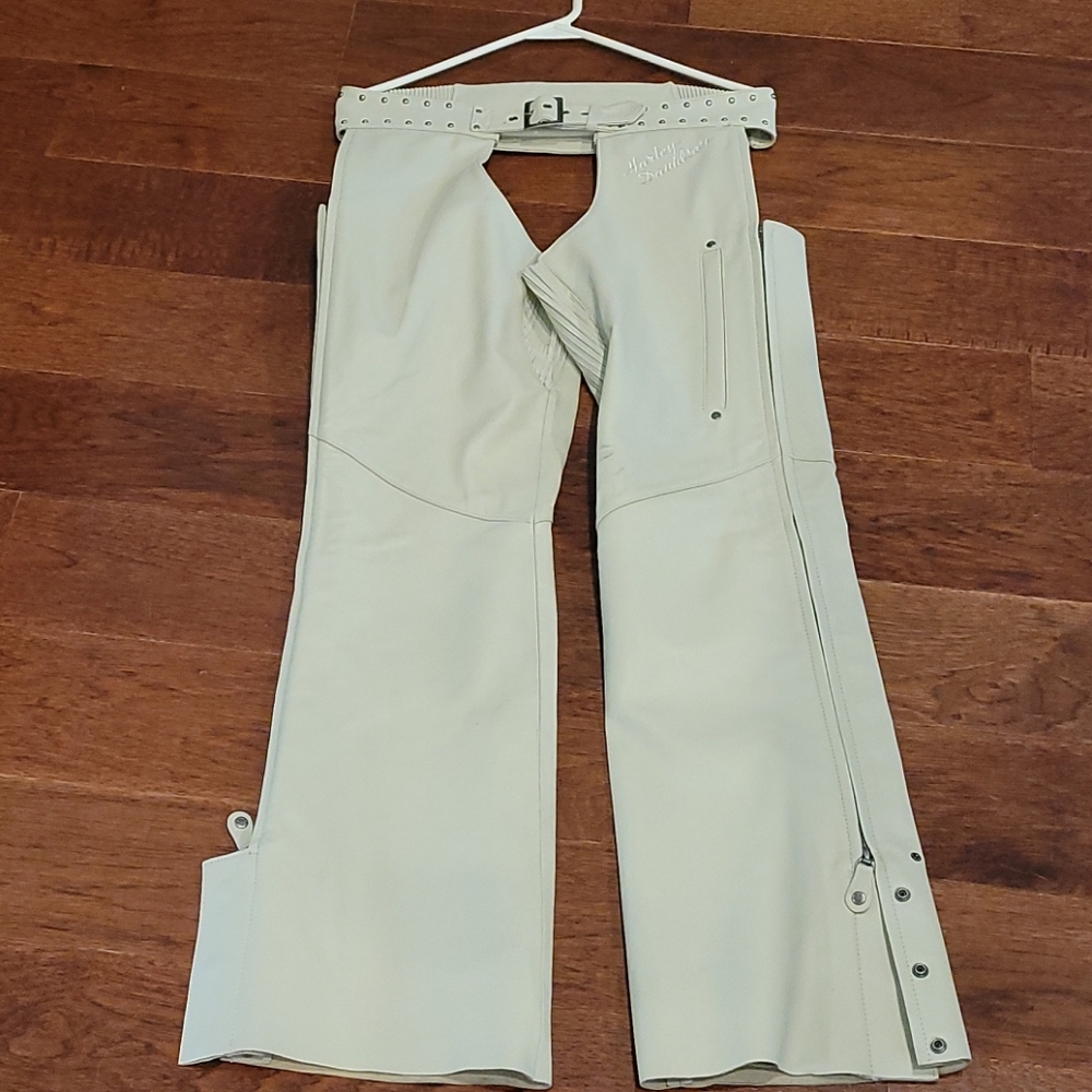 Harley Davidson white chaps